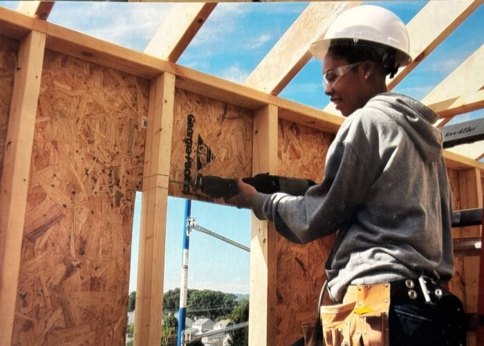 Student working on hands-on project during training.